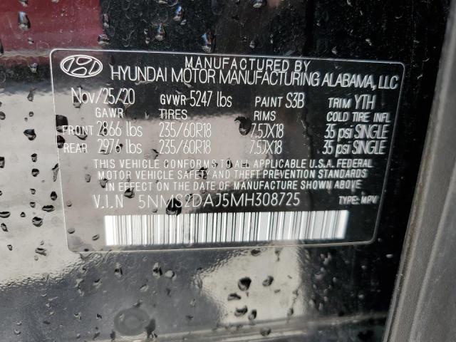 Photo 12 VIN: 5NMS2DAJ5MH308725 - HYUNDAI SANTA FE S 