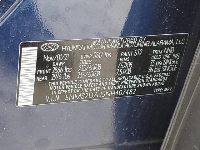 Photo 12 VIN: 5NMS2DAJ5NH407482 - HYUNDAI SANTA FE S 