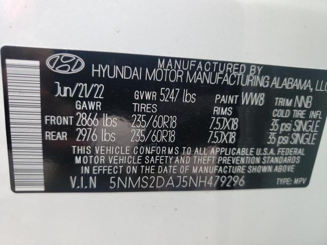 Photo 9 VIN: 5NMS2DAJ5NH479296 - HYUNDAI SANTA FE S 