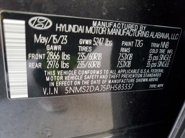 Photo 12 VIN: 5NMS2DAJ5PH583337 - HYUNDAI SANTA FE 