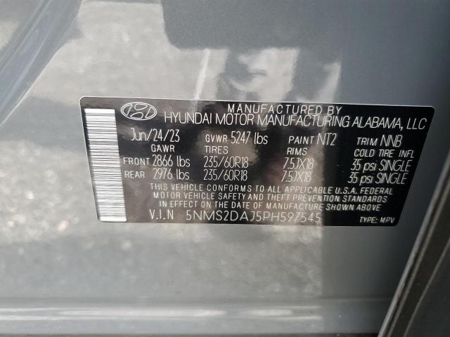 Photo 12 VIN: 5NMS2DAJ5PH597545 - HYUNDAI SANTA FE S 