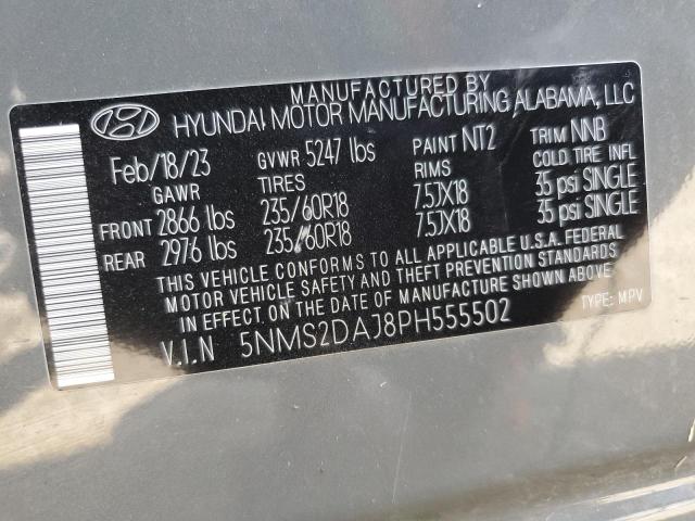 Photo 11 VIN: 5NMS2DAJ8PH555502 - HYUNDAI SANTA FE 