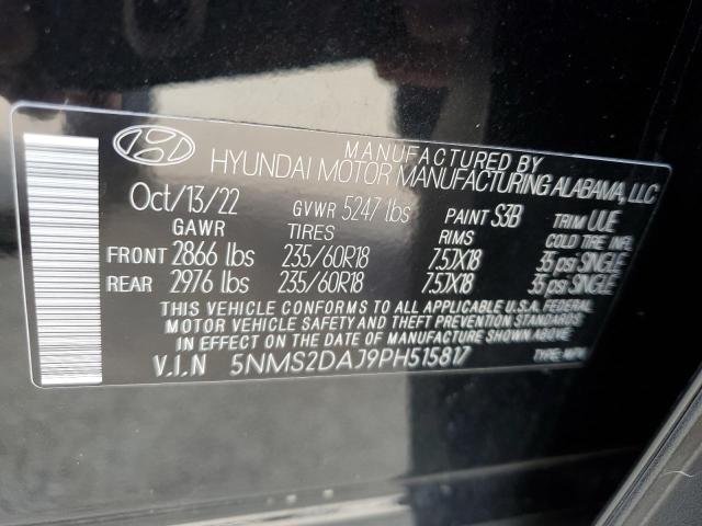 Photo 12 VIN: 5NMS2DAJ9PH515817 - HYUNDAI SANTA FE 