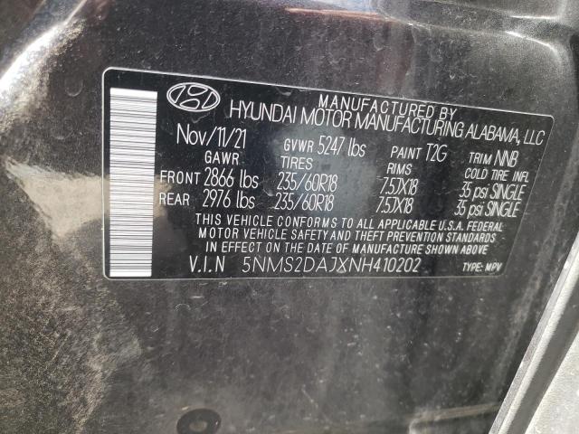 Photo 11 VIN: 5NMS2DAJXNH410202 - HYUNDAI SANTA FE S 