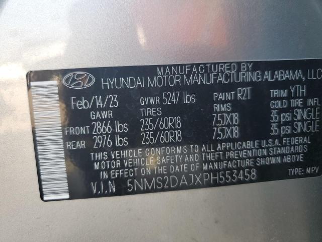 Photo 12 VIN: 5NMS2DAJXPH553458 - HYUNDAI SANTA FE 