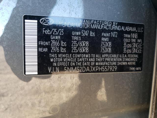 Photo 12 VIN: 5NMS2DAJXPH557929 - HYUNDAI SANTA FE 