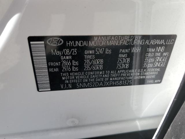 Photo 12 VIN: 5NMS2DAJXPH581325 - HYUNDAI SANTA FE 