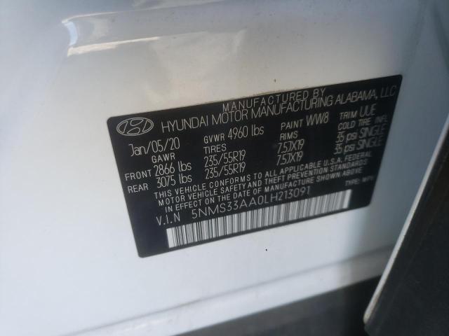 Photo 9 VIN: 5NMS33AA0LH213091 - HYUNDAI SANTA FE S 