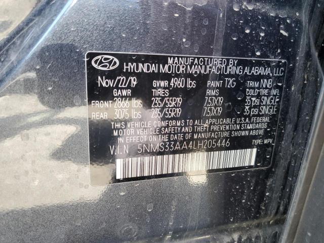 Photo 12 VIN: 5NMS33AA4LH205446 - HYUNDAI SANTA FE S 