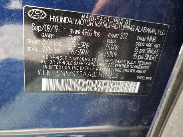 Photo 11 VIN: 5NMS33AA8LH171253 - HYUNDAI SANTA FE S 