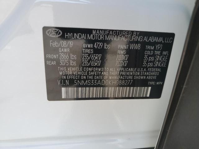 Photo 9 VIN: 5NMS33AD0KH088277 - HYUNDAI SANTA FE S 