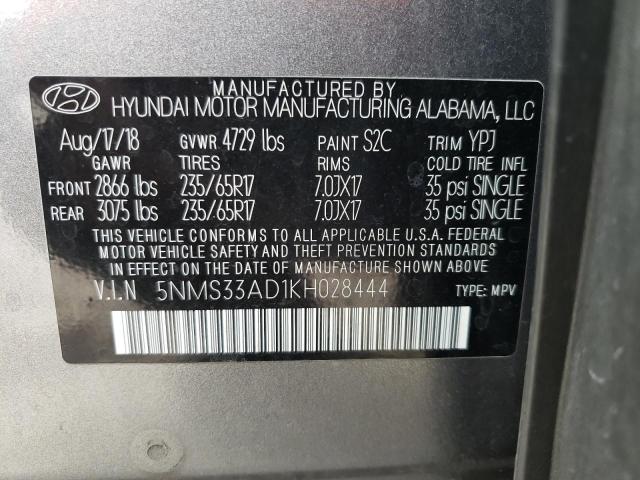 Photo 9 VIN: 5NMS33AD1KH028444 - HYUNDAI SANTA FE S 