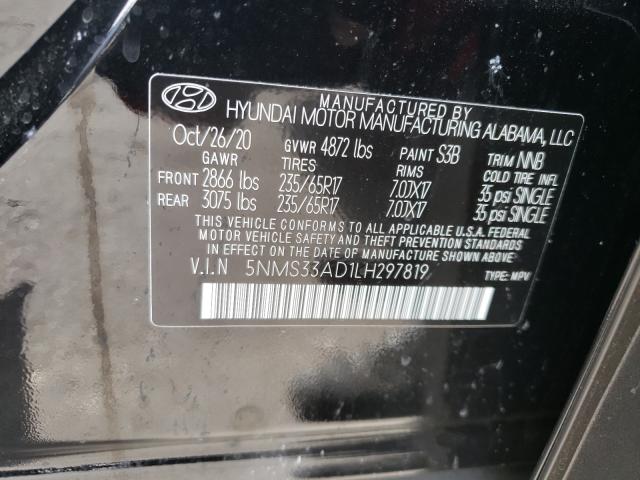 Photo 9 VIN: 5NMS33AD1LH297819 - HYUNDAI SANTA FE 