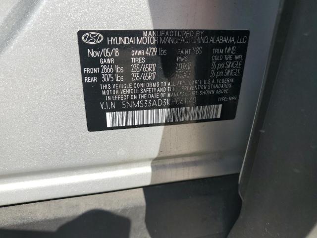 Photo 13 VIN: 5NMS33AD3KH061140 - HYUNDAI SANTA FE 