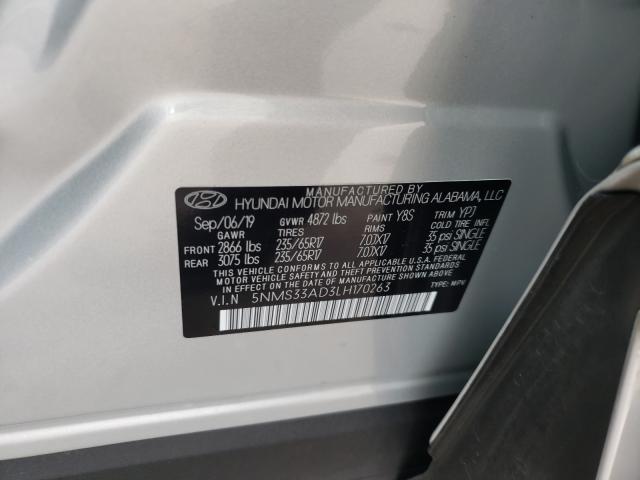 Photo 9 VIN: 5NMS33AD3LH170263 - HYUNDAI SANTA FE S 