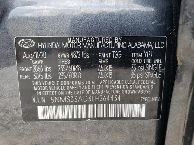 Photo 13 VIN: 5NMS33AD3LH264434 - HYUNDAI SANTA FE S 