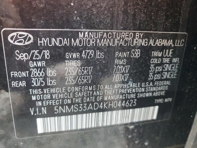 Photo 11 VIN: 5NMS33AD4KH044623 - HYUNDAI SANTA FE S 