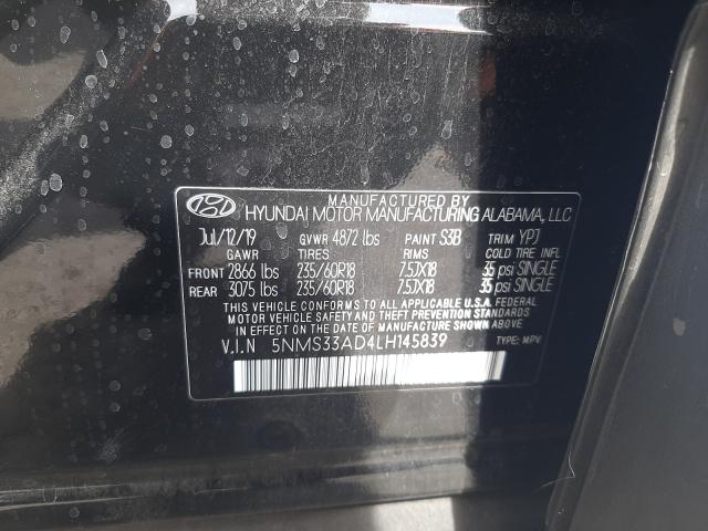 Photo 9 VIN: 5NMS33AD4LH145839 - HYUNDAI SANTA FE S 