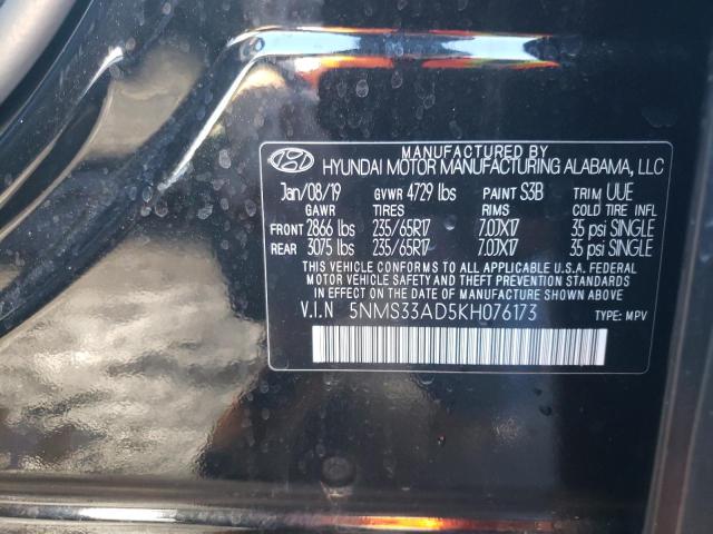 Photo 13 VIN: 5NMS33AD5KH076173 - HYUNDAI SANTA FE S 