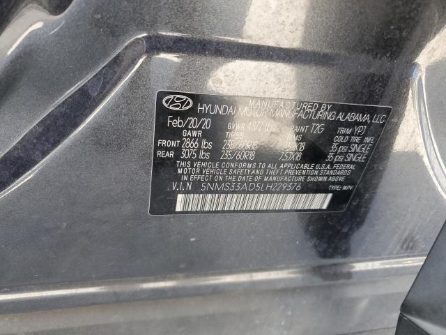 Photo 12 VIN: 5NMS33AD5LH229376 - HYUNDAI SANTA FE S 