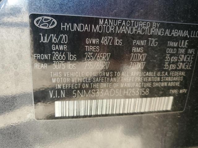 Photo 12 VIN: 5NMS33AD5LH253158 - HYUNDAI SANTA FE S 