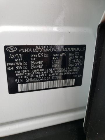 Photo 9 VIN: 5NMS33AD6KH112811 - HYUNDAI SANTA FE S 