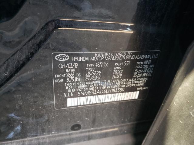 Photo 9 VIN: 5NMS33AD6LH183380 - HYUNDAI SANTA FE 