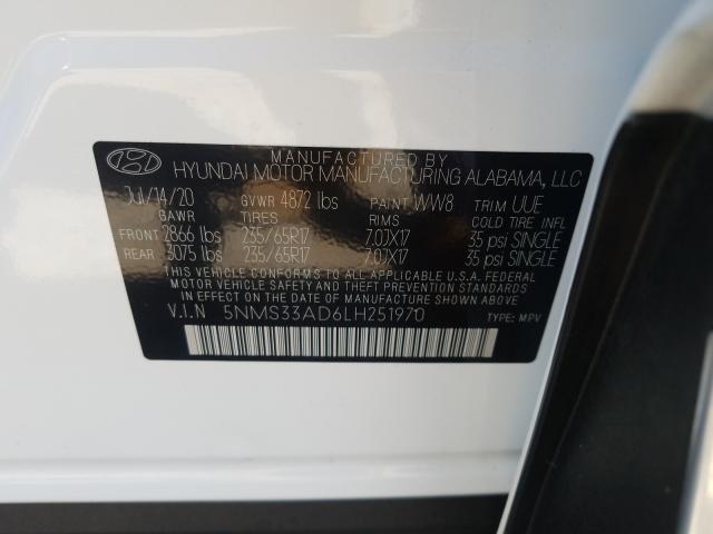 Photo 9 VIN: 5NMS33AD6LH251970 - HYUNDAI SANTA FE S 