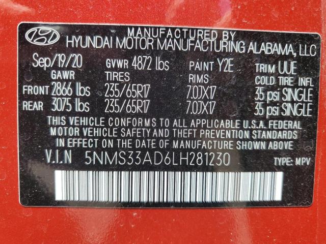 Photo 13 VIN: 5NMS33AD6LH281230 - HYUNDAI SANTA FE S 