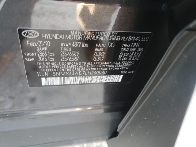 Photo 9 VIN: 5NMS33AD7LH230030 - HYUNDAI SANTA FE S 