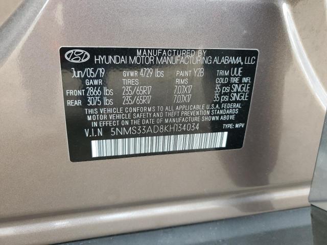 Photo 13 VIN: 5NMS33AD8KH134034 - HYUNDAI SANTA FE 