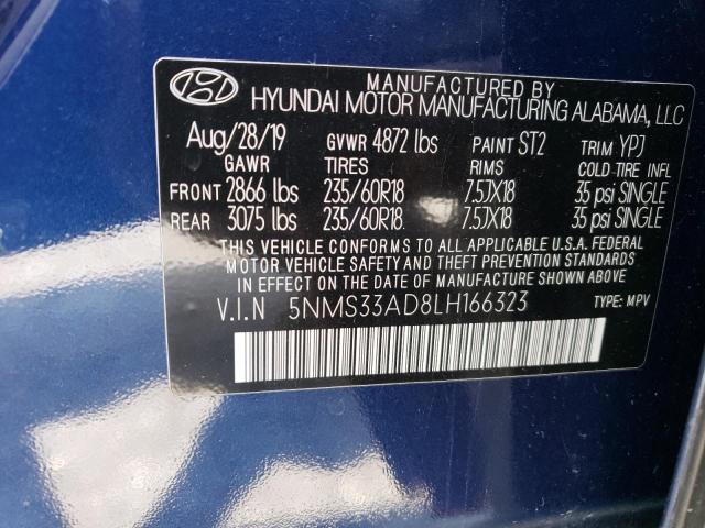 Photo 12 VIN: 5NMS33AD8LH166323 - HYUNDAI SANTA FE S 