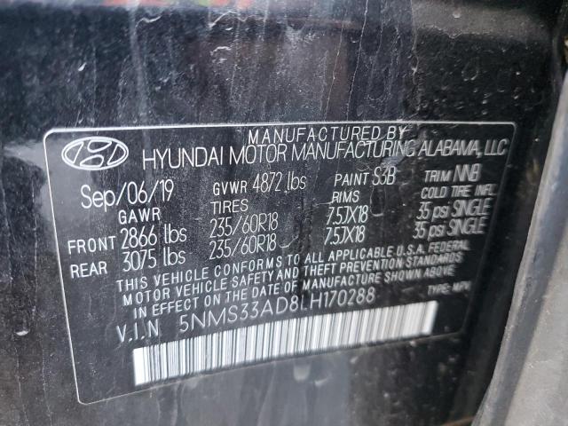 Photo 12 VIN: 5NMS33AD8LH170288 - HYUNDAI SANTA FE S 