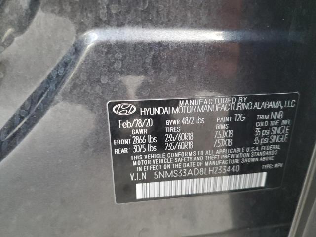 Photo 12 VIN: 5NMS33AD8LH233440 - HYUNDAI SANTA FE 