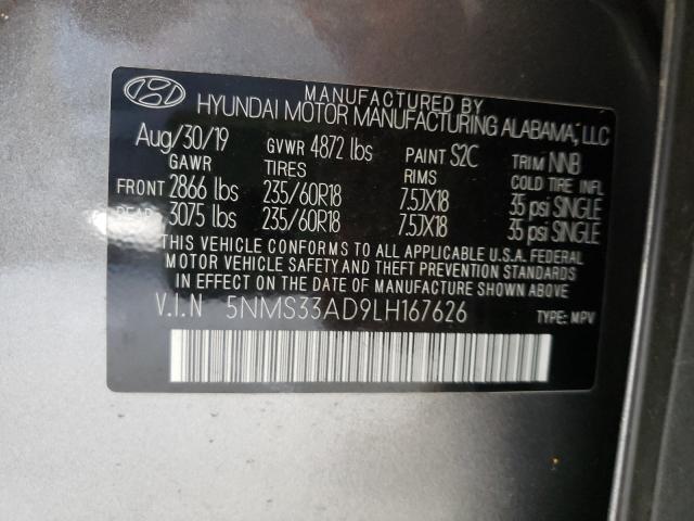 Photo 9 VIN: 5NMS33AD9LH167626 - HYUNDAI SANTA FE S 