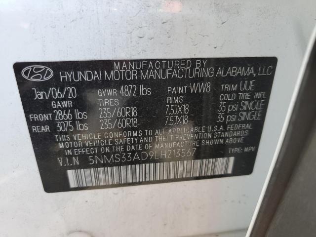 Photo 12 VIN: 5NMS33AD9LH213567 - HYUNDAI SANTA FE S 