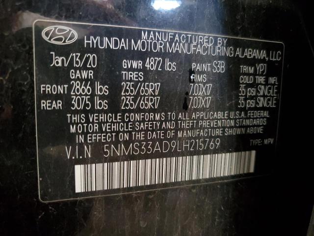 Photo 12 VIN: 5NMS33AD9LH215769 - HYUNDAI SANTA FE S 