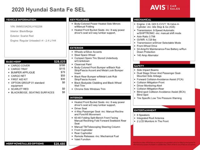 Photo 12 VIN: 5NMS33ADXLH162256 - HYUNDAI SANTA FE 