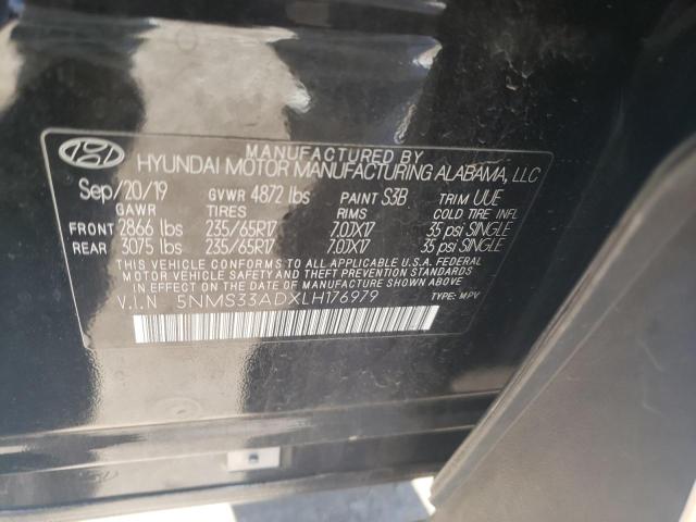 Photo 12 VIN: 5NMS33ADXLH176979 - HYUNDAI SANTA FE S 