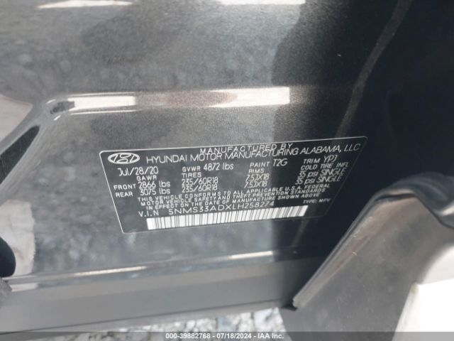 Photo 8 VIN: 5NMS33ADXLH258274 - HYUNDAI SANTA FE 