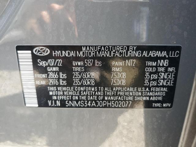 Photo 13 VIN: 5NMS34AJ0PH502077 - HYUNDAI SANTA FE S 