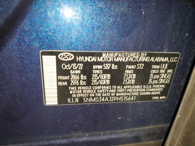 Photo 13 VIN: 5NMS34AJ2PH515641 - HYUNDAI SANTA FE S 