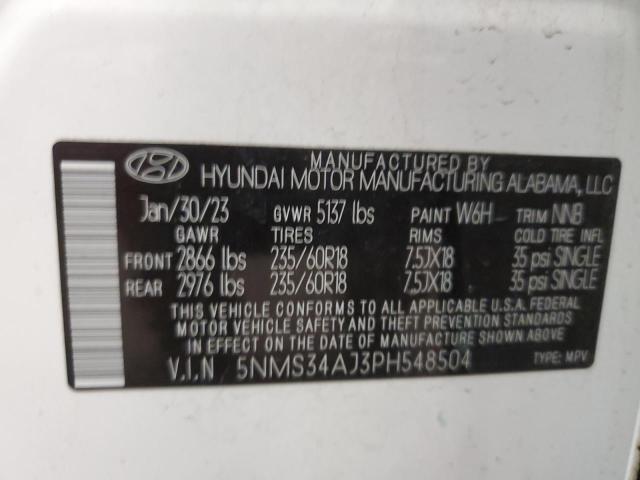 Photo 13 VIN: 5NMS34AJ3PH548504 - HYUNDAI SANTA FE S 