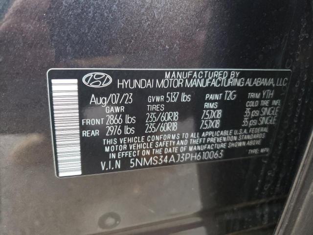 Photo 13 VIN: 5NMS34AJ3PH610063 - HYUNDAI SANTA FE S 