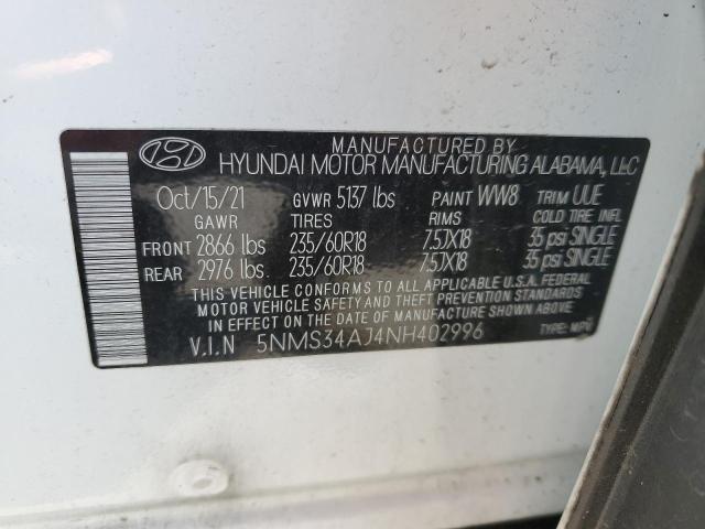 Photo 13 VIN: 5NMS34AJ4NH402996 - HYUNDAI SANTA FE S 