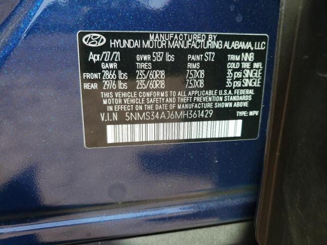 Photo 9 VIN: 5NMS34AJ6MH361429 - HYUNDAI SANTA FE S 