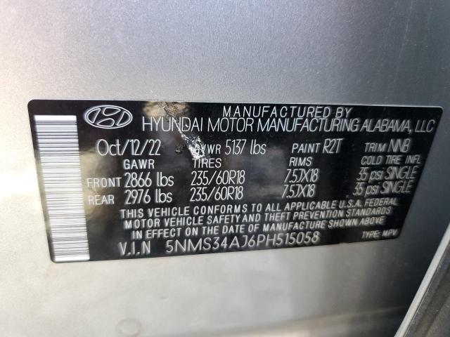 Photo 12 VIN: 5NMS34AJ6PH515058 - HYUNDAI SANTA FE S 