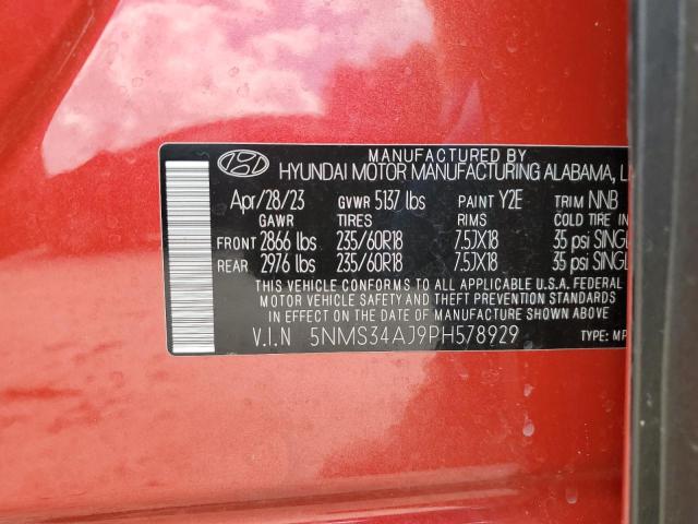 Photo 13 VIN: 5NMS34AJ9PH578929 - HYUNDAI SANTA FE S 