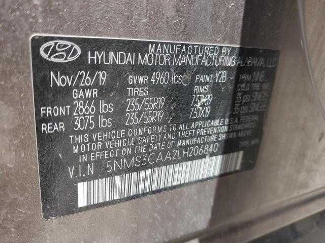 Photo 13 VIN: 5NMS3CAA2LH206840 - HYUNDAI SANTA FE S 