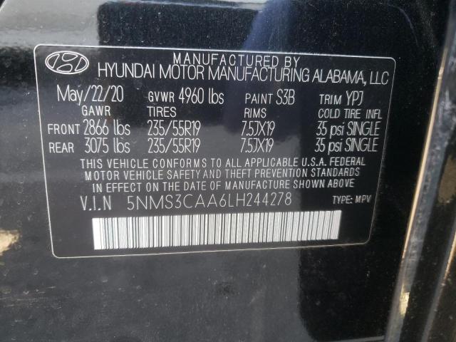 Photo 12 VIN: 5NMS3CAA6LH244278 - HYUNDAI SANTA FE S 